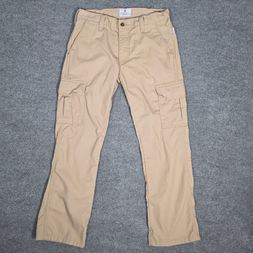 Tyndale FR Flame Resistant Cargo Pants Mens 32x31 Tan Khaki HRC 2 Made in USA